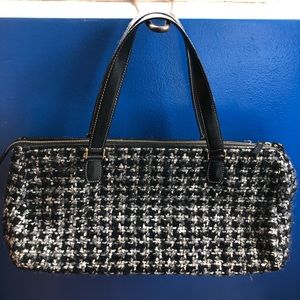 Vintage Kate Spade tweed handbag.